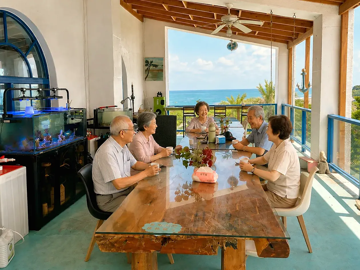 海景長桌交流區